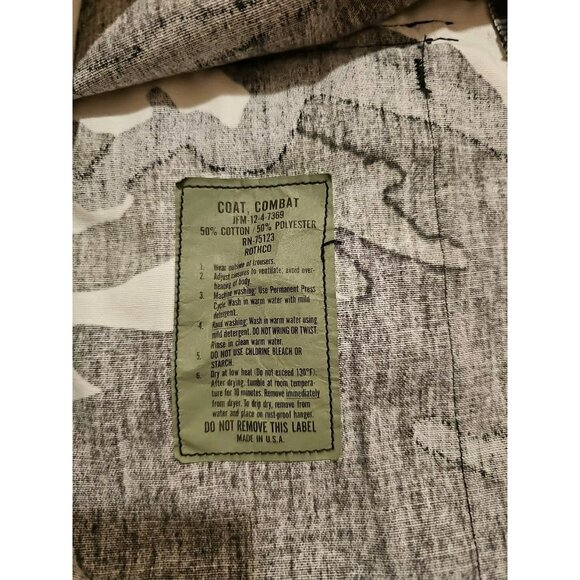 Rothco USA Combat Camo Black Field Jacket Military Uniform Men's Small Tactical - Picture 4 of 8